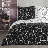 Merkloos Juego de ropa de cama de algodón de 4 piezas, que incluye 2 fundas de edredón de 135x200 cm y 2 fundas de almohada de 80x80 cm, con cierre de cremallera