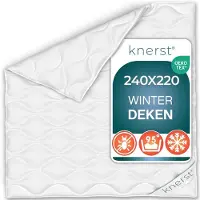 Merkloos Edredón de invierno de 220 x 240 cm, fabricado en microfibra, transpirable y lavable