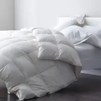 Merkloos Edredón y funda nórdica para cuatro estaciones, de 240 x 260 cm, color blanco, con funda de algodón