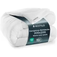 Merkloos Edredón de microfibra para todas las estaciones, 200 x 200 cm