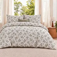 Merkloos Funda de edredón de algodón felpado para camas de 135/140 cm, de 220 x 240 cm, con 2 fundas de almohada