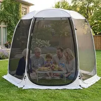 Merkloos Carpa pop-up antimosquitos - Carpa de gasa - 3 x 3 m - Protección UV - Para 4 a 6 personas - Con bolsa de transporte