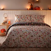 Merkloos Juego de funda de edredón de 200 x 200 cm con motivos de bosque, reversible, que incluye 2 fundas de almohada