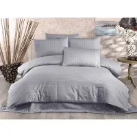 L'essentiel Maison L'Essentiel, Juego de ropa de cama para el hogar, modelo Lilyum - WTN6210, color gris, funda de edredón, 100% satén de algodón