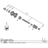 Shimano Eje Del Buje Fh-tc500-ms/fh-tc500-hm