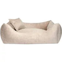 Merkloos Cama para perros en color beige, tamaño S, 67 x 52 cm, con fundas desmontables y lavables