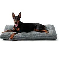 Merkloos Cama para perros XXL, lavable, con superficie suave de felpa y base antideslizante, de 121 x 75 x 11 cm