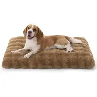 Merkloos Cama para perros con funda desmontable y lavable, de 89 x 56 cm, color marrón