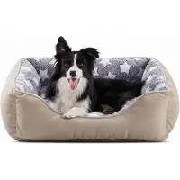 Merkloos Cama para perros lavable, con bordes elevados y base antideslizante, ideal para perros de tamaño mediano