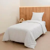 Merkloos Juego de funda de edredón de satén de algodón, 140x200 cm, con dos fundas de almohada de 65x65 cm