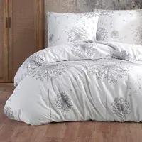 Merkloos Juego de ropa de cama de 200x200 cm de algodón, que incluye un edredón y dos fundas de almohada de 80x80 cm, con cierre de cremallera