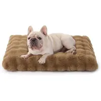 Merkloos Cama para perros lavable, hecha de suave tejido tipo polar, de 76 x 51 cm, color marrón