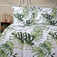 Merkloos Juego de sábanas de algodón con estampado floral en color Botanic, de 200x200 cm