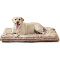 Merkloos Cama para perros grandes, lavable a máquina, con suave revestimiento de felpa y base antideslizante, de 90 x 60 x 9 cm