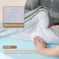 Merkloos Cama ortopédica para perro - Espuma viscoelástica - Sofá con bordes altos - Lavable y antideslizante