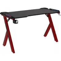 Cortek Escritorio para gaming 141 RGB, 140x60x72 cm, con soporte para bebidas y auriculares
