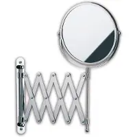 Merkloos Espejo de pared extensible - Cromado - Ø 18,5 cm - Extensible de 18 a 40 cm - Para baño
