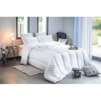 Merkloos Manta de fibra hueca blanca de 140 x 200 cm para cama individual