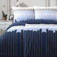 Merkloos Juego de ropa de cama de 100% algodón con cierre de cremallera, de 140 x 200 cm