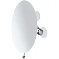 Merkloos Espejo de afeitar espejo de aumento - 5x aumento - Acero inoxidable - Plata - 15 x 20 cm - Para baño