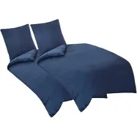 Merkloos Juego de ropa de cama que incluye un cubrecolcha de 135 x 200 cm y dos fundas de almohada de 80 x 80 cm, fabricado en microfibra