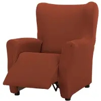 Merkloos Funda para sillón - Sillón reclinable - Terracota - 70 a 90 cm de ancho - Jacquard