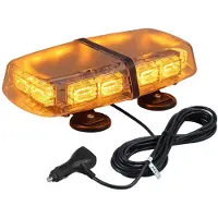OEM Luz estroboscópica de 72 LEDs, 12/24 V, ámbar, 7 modos, base magnética, cable de 5 metros