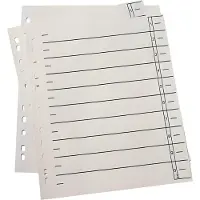 Q-CONNECT 9521108100 - Hojas separadoras, formato A4, anchura superior, cartón de 190 g/m², borde perforado reforzado, color beige, 100 unidades