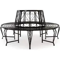 Merkloos Banco de árbol - Ø 160 cm - 360° - Acero recubierto en polvo - Resistente a la intemperie