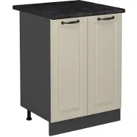 Vicco Mueble bajo de cocina R-Line Arena casa de campo/Antracita 60 cm encimera Antracita, Model 71129