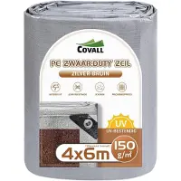 Merkloos Lona protectora de 4 x 6 metros, 150 g/m², de polietileno con ojales, resistente a los rayos UV y de color plateado/marrón por ambas caras