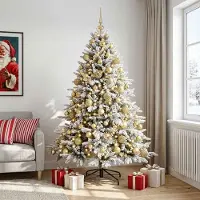 Syfax Árbol de Navidad artificial con bolas 240 cm 300 LED