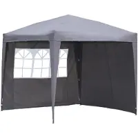 Merkloos Cenador plegable emergente - 250 x 250 cm - Con 2 paneles laterales - Bolsa de transporte