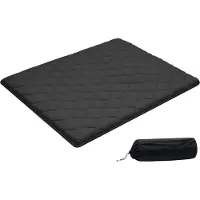 StarTech.com Colchón japonés tipo futón – Colchón para suelo tipo tatami – Dimensiones: 203,2 x 152,4 x 8,9 cm – Plegable – 9 capas – Con bolsa de almacenamiento – Con material de sujeción – Color negro
