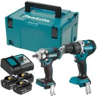 Makita Kit combinado 18v Dtw300+dhp484 3*5.0ah