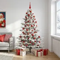 Syfax Árbol de Navidad artificial con bolas 210 cm 300 LED