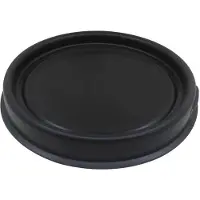 Merkloos Barril de plástico con tapa - 120 litros - Negro - Ø 440 mm