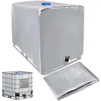 Merkloos Cubierta para depósito IBC - 1000 litros - Plateada - 120 x 100 x 116 cm - Oxford 420D