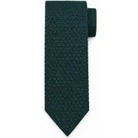 Suitable Corbata Knitted Lana oscuro Verde Verde oscuro