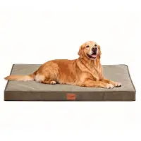 Merkloos Cama ortopédica para perro - Espuma de huevera - Marrón - 112 x 81 cm