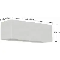 LINDBY Aplique de pared Tjada, 22 cm, blanco, escayola, G9, pintable