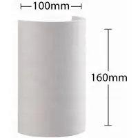 LINDBY Aplique de pared Colja, redondo, altura 16 cm, escayola, blanco