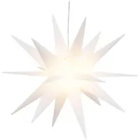 vidaXL , Juego de 3 estrellas de Navidad LED, plegables, color blanco, 100 cm