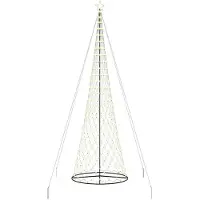 vidaXL Árbol de Navidad LED, luz cálida, 500 cm, metal