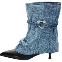 Desigual Botines azul claro / negro