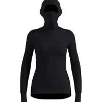 Odlo - Women's BL Top With Facemask L/S Active Warm Eco - Ropa interior fibra sintética size L, negro