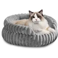 Liangpin Jiazuo Dailygoods - Cama para perros lavable - Ortopedia - Antideslizante - Suave Microvezelleece - Aumento de la Edge - 60 x 60 x 15 cm - Cama de animal
