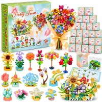 Merkloos Calendario de Adviento con 24 mini kits de manualidades florales para días creativos