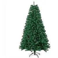 Merkloos Árbol de Navidad artificial de 1,8 metros, con base y fabricado con materiales de PVC