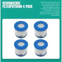 Liangpin Jiazuo JHUBERS - Reemplazo de patrones de filtro - 8 piezas - Compatible con el mejor 58381 - Diseño plegable - Material PETG - Tiempo de vida útil extendido - Filtro de piscina